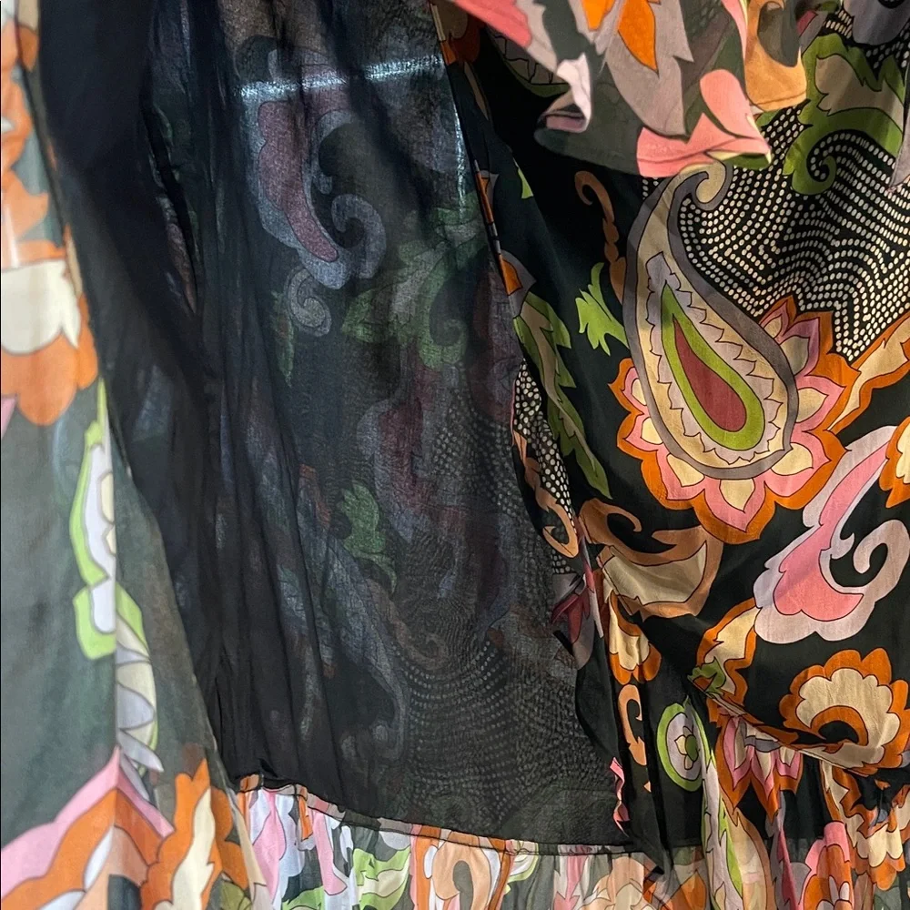 NWT Love The Label Marcy Floral Tiered Midi Skirt Size Medium